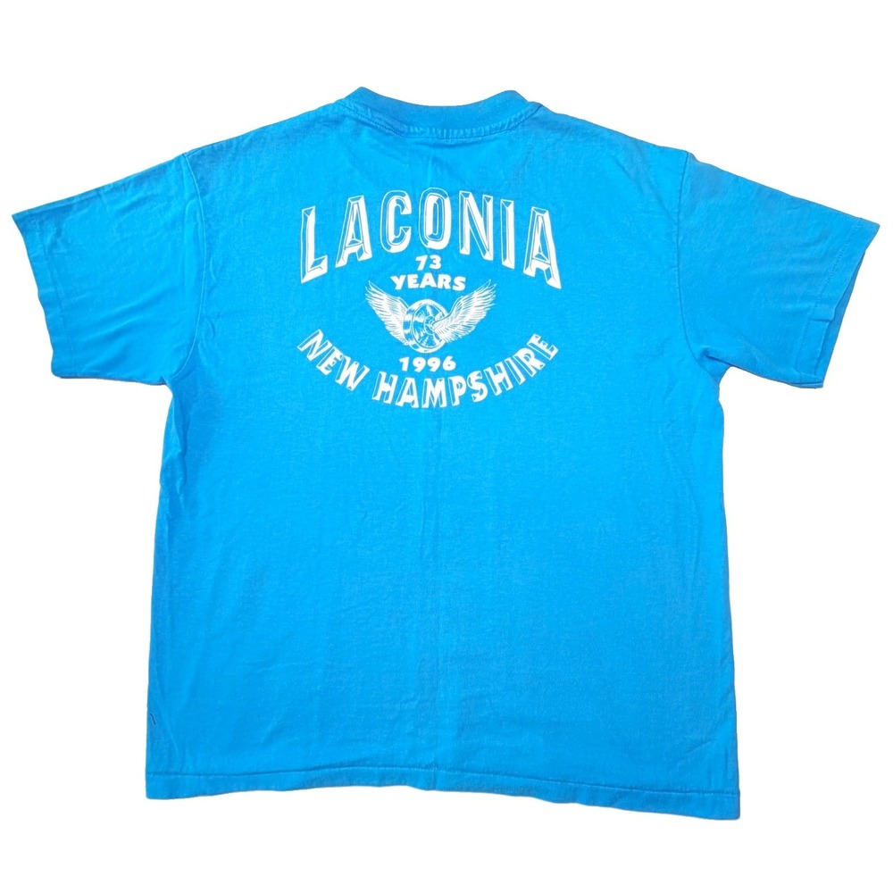 Vintage 1996 Laconia Bike Week T Shirt Mens XL Single Stitch Motorcycle NH